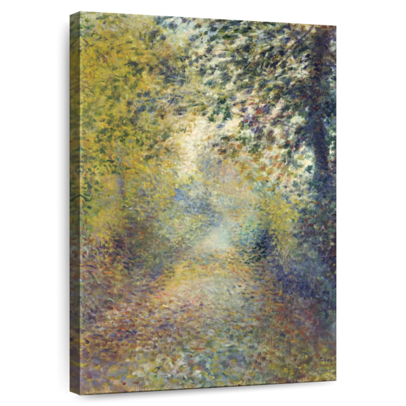 Elephant Stock In The Woods 1880 Wall Art - Vertical Canvas Wall Art - Living Room Wall Decor - Abstract Canvas - Green And Gray Decor By Pierre Auguste Renoir - 8" x 12"