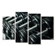 thumbnail image 1 of Elephant Stock Workout Loop Wall Art - Horizontal Multi Panel Canvas - Living Room Wall Decor - Sports Multi Panel - Gray And Black Decor - 30" x 18", 1 of 4