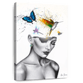 thumbnail image 1 of Elephant Stock World In Her Mind Wall Art - Vertical Canvas Wall Art - Living Room Wall Decor - People Canvas - Gray And White Decor By Ashvin Harrison - 16" x 24", 1 of 8