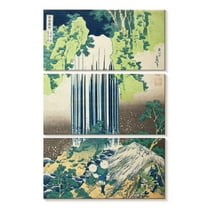 Elephant Stock Yoro Waterfall In Mino Province Wall Art - Vertical Multi Panel Canvas - Hallway Wall Decor - Nature Multi Panel - Blue And Green Decor By Hokusai - 14" x 23"