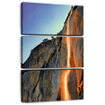 thumbnail image 1 of Elephant Stock Yosemite Fire Waterfall Wall Art - Vertical Multi Panel Canvas - Living Room Wall Decor - Nature Multi Panel - Orange And Gray Decor - 24" x 38", 1 of 8