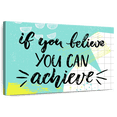 thumbnail image 1 of Elephant Stock If You Believe Motivational Quote Wall Art - Horizontal Canvas Wall Art - Living Room Wall Decor - Inspirational And Typography Canvas - White And Black Decor - 39" x 26", 1 of 8