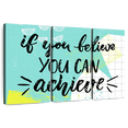 thumbnail image 1 of Elephant Stock If You Believe Motivational Quote Wall Art - Horizontal Multi Panel Canvas - Living Room Wall Decor - Inspirational And Typography Multi Panel - White And Black Decor - 45" x 28", 1 of 8