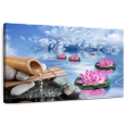 thumbnail image 1 of Elephant Stock Zen Lotus Wall Art - Horizontal Canvas Wall Art - Living Room Wall Decor - Wellness Canvas - Blue And Brown Decor - 36" x 24", 1 of 8