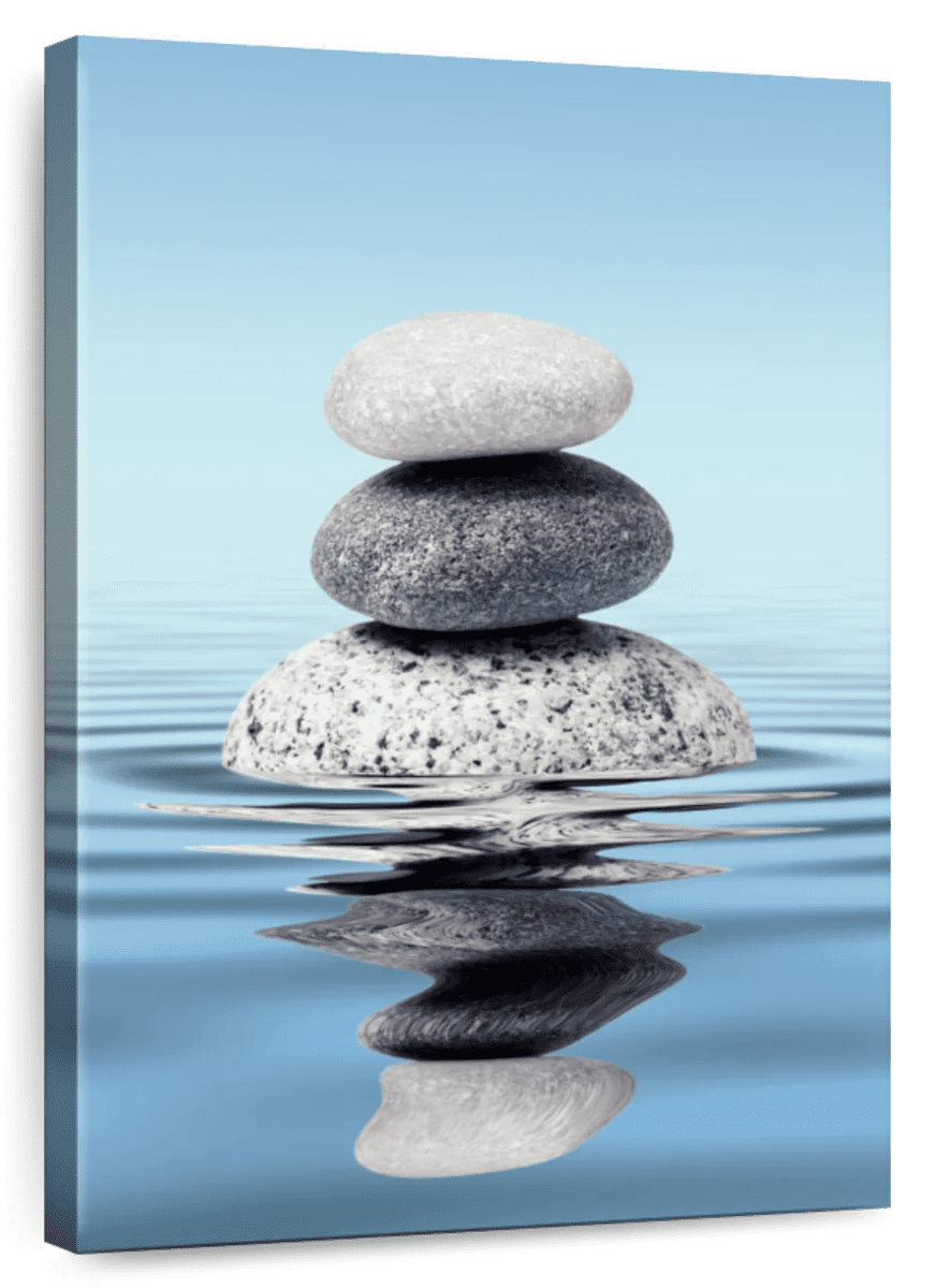 Elephant Stock Zen Ripples Wall Art - Vertical Canvas Wall Art - Living ...
