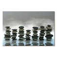 thumbnail image 1 of Elephant Stock Zen Stones Wall Art - Horizontal Canvas Wall Art - Living Room Wall Decor - Wellness Canvas - Gray And Black Decor - 51" x 34", 1 of 4