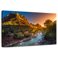 thumbnail image 1 of Elephant Stock Zion National Park River Wall Art - Horizontal Canvas Wall Art - Living Room Wall Decor - Nature Canvas - Orange And Blue Decor - 12" x 8", 1 of 8