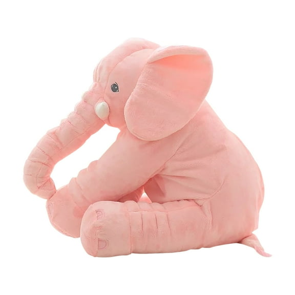 Elephant Stuffed Animals Toy 14 inches, Medium Plush Elephant Plushie Cuddly Pillow Toys Gift for & Adults Pink
