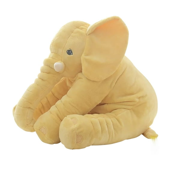 Elephant Stuffed Animals Toy 14 inches, Medium Plush Elephant Plushie Cuddly Pillow Toys Gift for & Adults Yellow