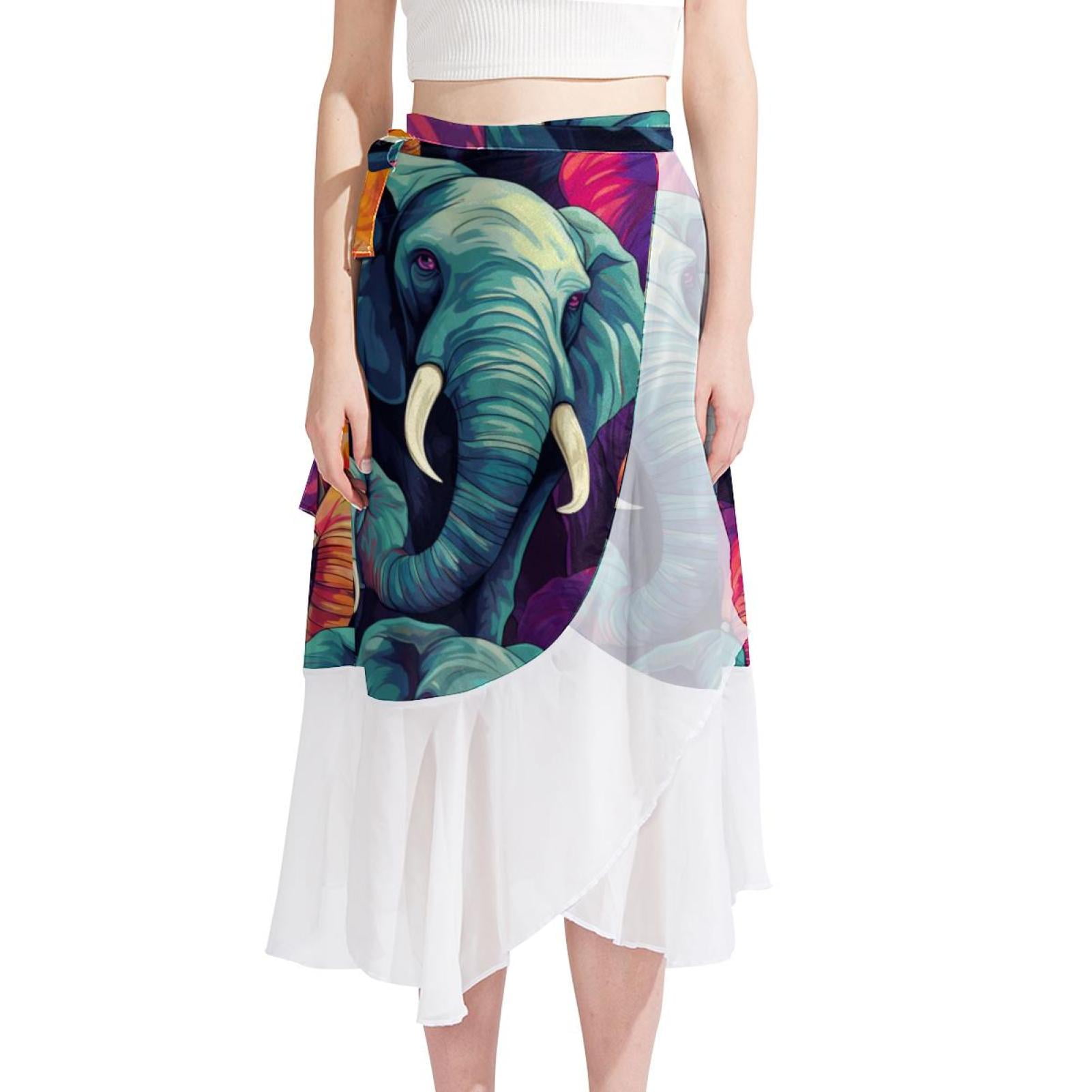 elephant-stylish-chiffon-beach-skirts-and-dresses-for-women-for-the
