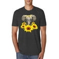 thumbnail image 1 of Elephant Sunflower Cute Love Animal Lover Mens Premium Tri Blend T-Shirt, Vintage Black, 2XL, 1 of 3