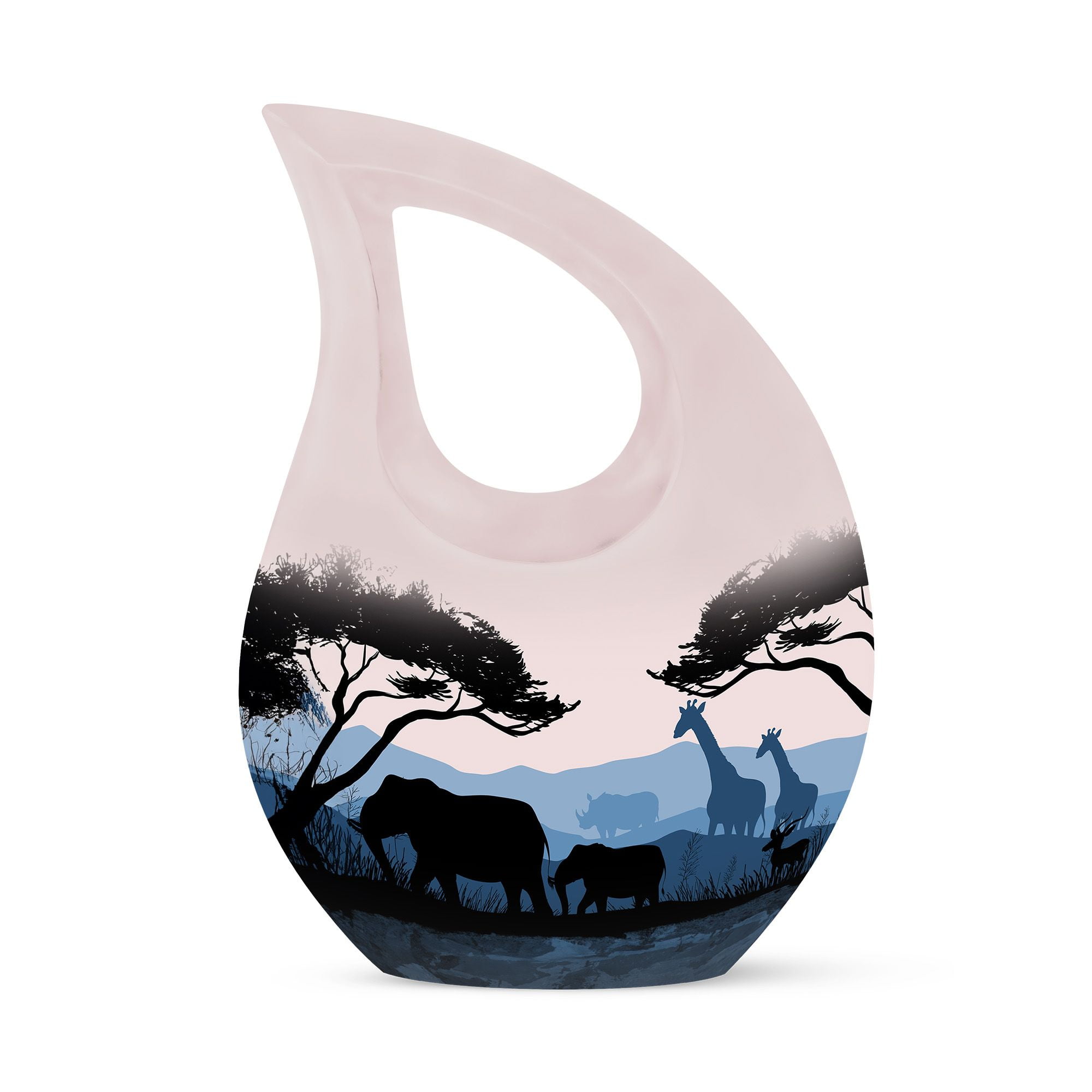 Elephant Taking Evening Stroll Keepsake Urns for Human Ashes