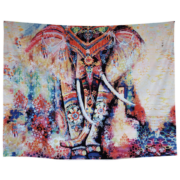 Elephant Tapestry,Wall Hanging,Home Deco,Bedspread,Sofa Throw,Table Cloth,Dorm dcor,Beach Sheet,Picnic Mats,Multifunctional,Bohemian