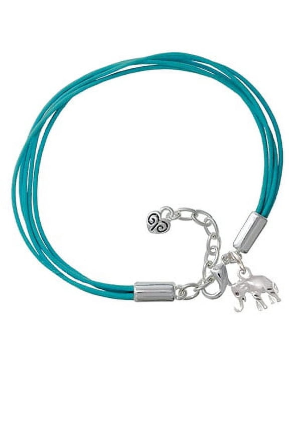 Elephant Teal Leather Aruba Bracelet