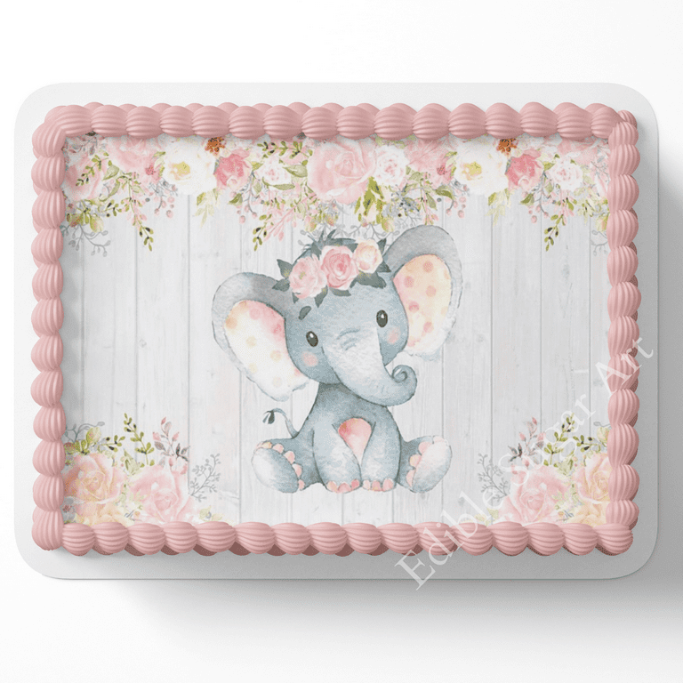 Elephant Cake Pink Elephant Baby Shower Theme Elephant Themed Baby