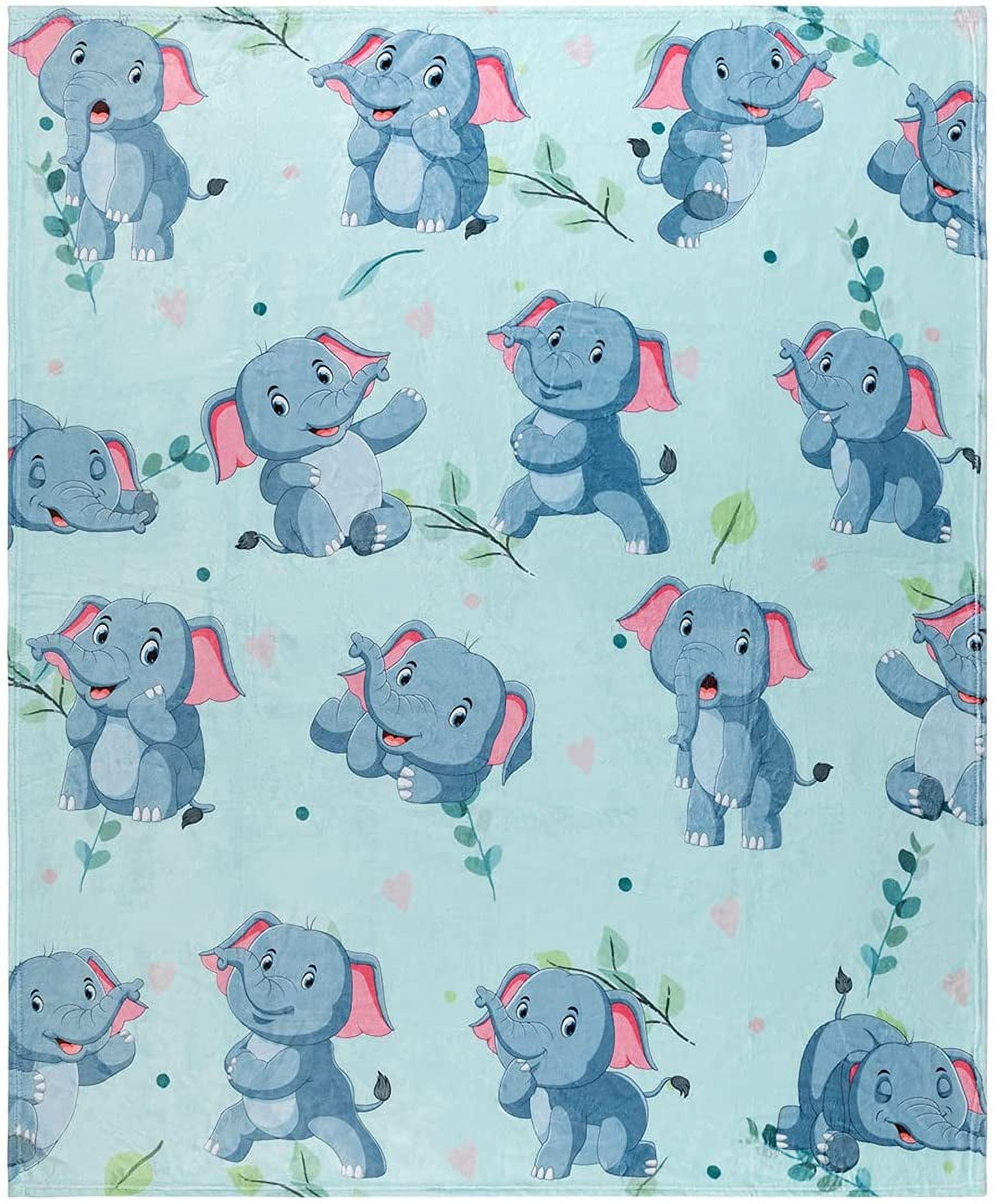 Elephant Throw Blanket, Adorable SuperSoft ExtraLarge Elephant