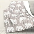 thumbnail image 1 of Elephant Throw Blanket for Women Adults, 400 GSM Super Soft Microfiber Couch Sofa Bed Blanket, Flannel Fleece Unique Blanket Office Gifts for Women Adults, 60”x80” Throw All Season, 1 of 6
