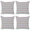 thumbnail image 1 of Ambesonne Animal Throw Pillow Cover 4 Pack, Tribal, 18", Pearl Multicolor, 1 of 2