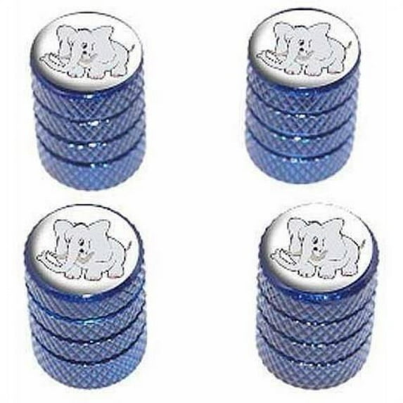 Elephant Tire Rim Wheel Aluminum Valve Stem Caps, Multiple Colors