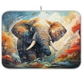 thumbnail image 1 of Elephant Trees Clouds Dish Drying Mat Dish Drainer Rack Mats Water Absorbent Non-Slip Easy Clean Heat Resistant for Kitchen Counter, 1 of 8