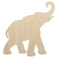 thumbnail image 1 of Elephant Trumpeting Solid Wood Shape Unfinished Piece Cutout Craft DIY Projects - 4.70 Inch Size - 1/4 Inch Thick, 1 of 7