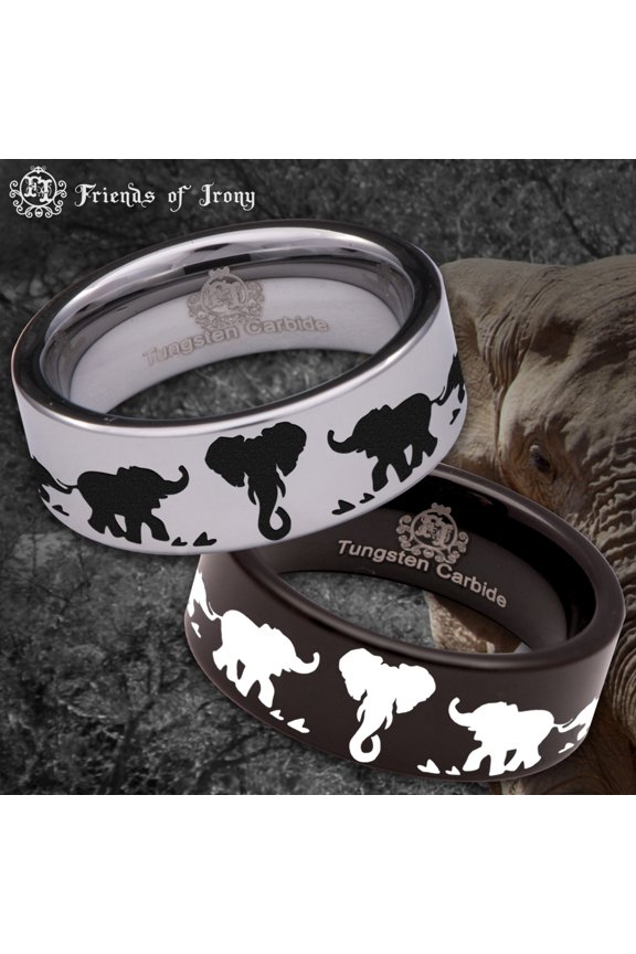Elephant Tungsten Carbide Ring