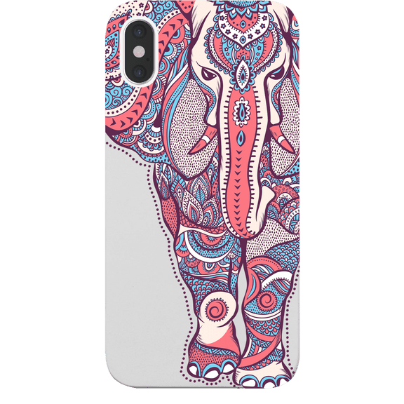 Elephant - UV Color Printed Phone Model: iPhone Xs Max, Color: White