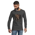 thumbnail image 1 of Elephant Unisex Long Sleeve Tee (Dark Grey Heather, XL), 1 of 3