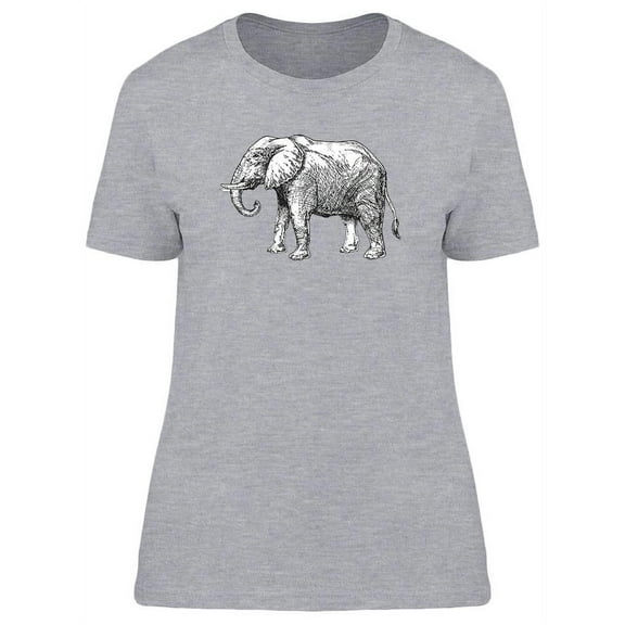 Elephant Vintage Design T-Shirt Women -Image by Shutterstock, Female x-Large
