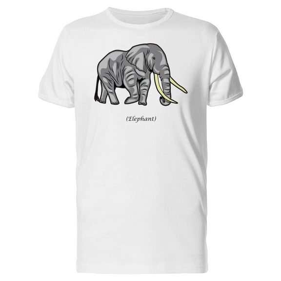 Elephant Walking T-Shirt Men -Image by Shutterstock, Male Large