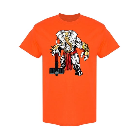 Elephant Warrior With Hammer T-Shirt Men -Image by Shutterstock, Male Medium
