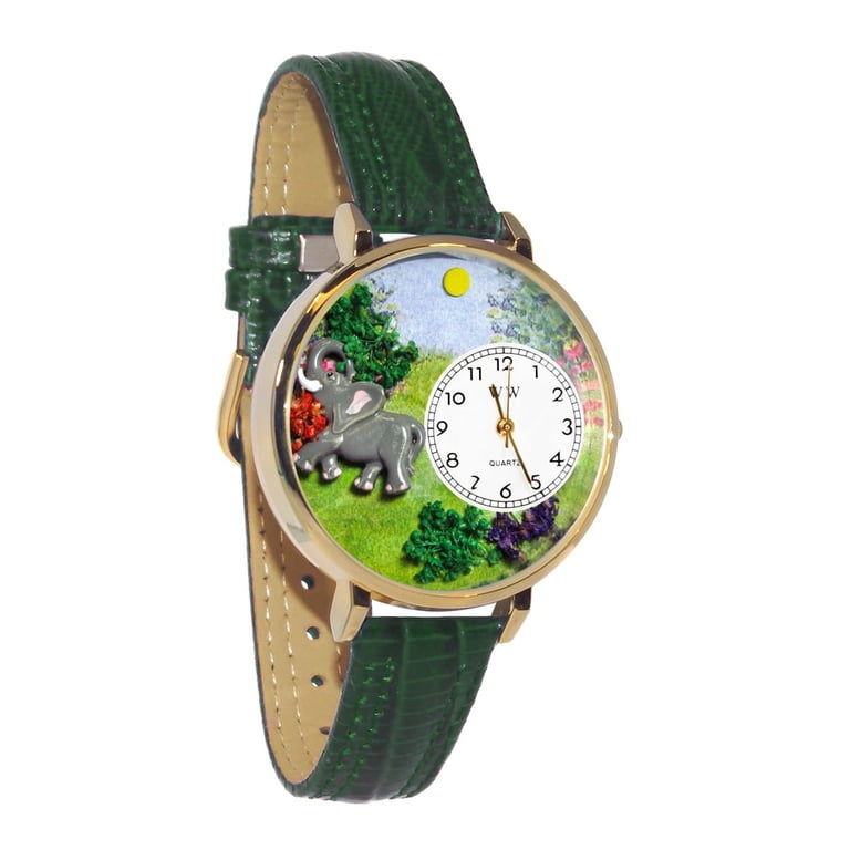 Elephant Watch Elephant Watch: Gold Stainless Steel, Leather Band - Etsy main image 4