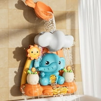 Elephant Water Wheel Bath Toy with Suction Cup Water Powered Rotating Shower Toy for Babies Toddlers Bathtub Time(Multicolor)