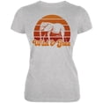thumbnail image 1 of Elephant Wild And Free Retro Sun Juniors Soft T Shirt Heather MD, 1 of 1