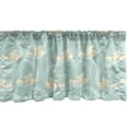 thumbnail image 1 of Elephant Window Valance, Nursery Themed Repetitive Composition of Sleeping Animal on Crescent, Curtain Valance for Kitchen Bedroom Decor with Rod Pocket, 54" X 18", Almond Green Cream, by Ambesonne, 1 of 2