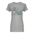 thumbnail image 1 of Elephant With A Baby Elephant Shaped T-Shirt Women -Image by Shutterstock, Female Medium, 1 of 2