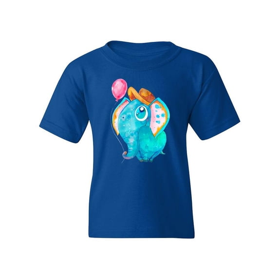 Elephant With A Balloon T-Shirt Juniors -Image by Shutterstock, Medium