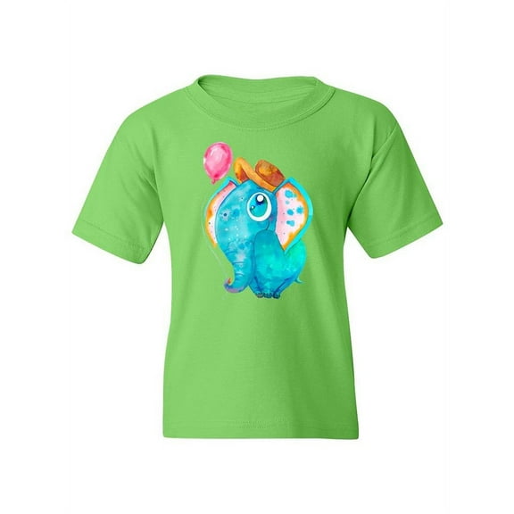 Elephant With A Balloon T-Shirt Juniors -Image by Shutterstock,  x-Large