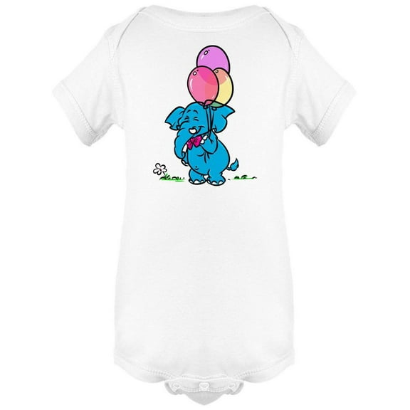 Elephant With Balloons Bodysuit Infant -Image by Shutterstock,  12 Months