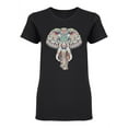 thumbnail image 1 of Elephant With Decoration Shaped T-Shirt Women -Image by Shutterstock, Female x-Large, 1 of 2