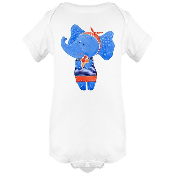 Elephant With Ice Cream Bodysuit Infant -Image by Shutterstock,  6 Months