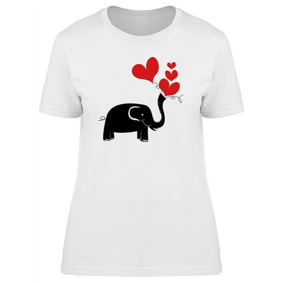 Elephant With Love Balloons Tee Women's -Image by Shutterstock