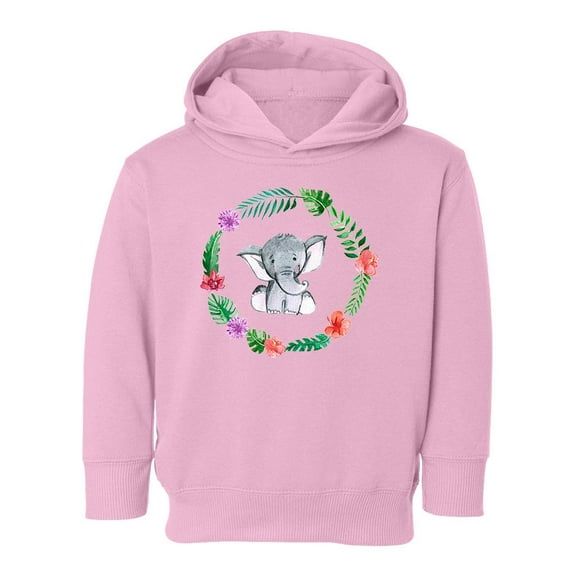 Elephant With Plant Circle Hoodie Toddler -Image by Shutterstock,  2 Toddler