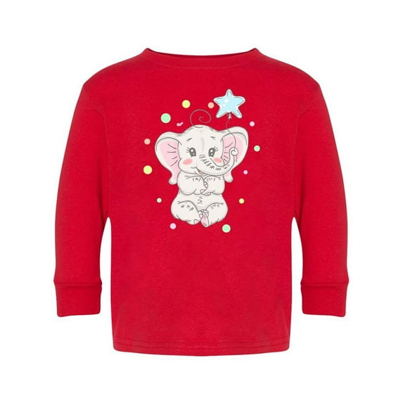 Elephant With Star Balloon Long Sleeve Toddler -Image by Shutterstock, 2 Toddler