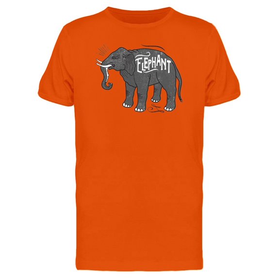 Elephant With White Caption Tee Men's -Image by Shutterstock