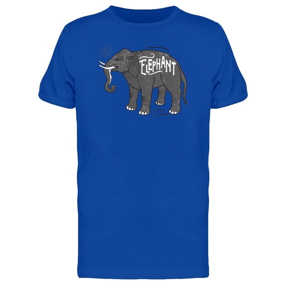 Elephant With White Caption Tee Men's -Image by Shutterstock
