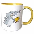 thumbnail image 1 of 3drose, Elephant with Winner Trophy, 11oz Two-tone Yellow Mug, 1 of 6