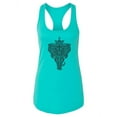 thumbnail image 1 of Elephant Zentangle Style Racerback Tank Women -Image by Shutterstock, Female XX-Large, 1 of 4