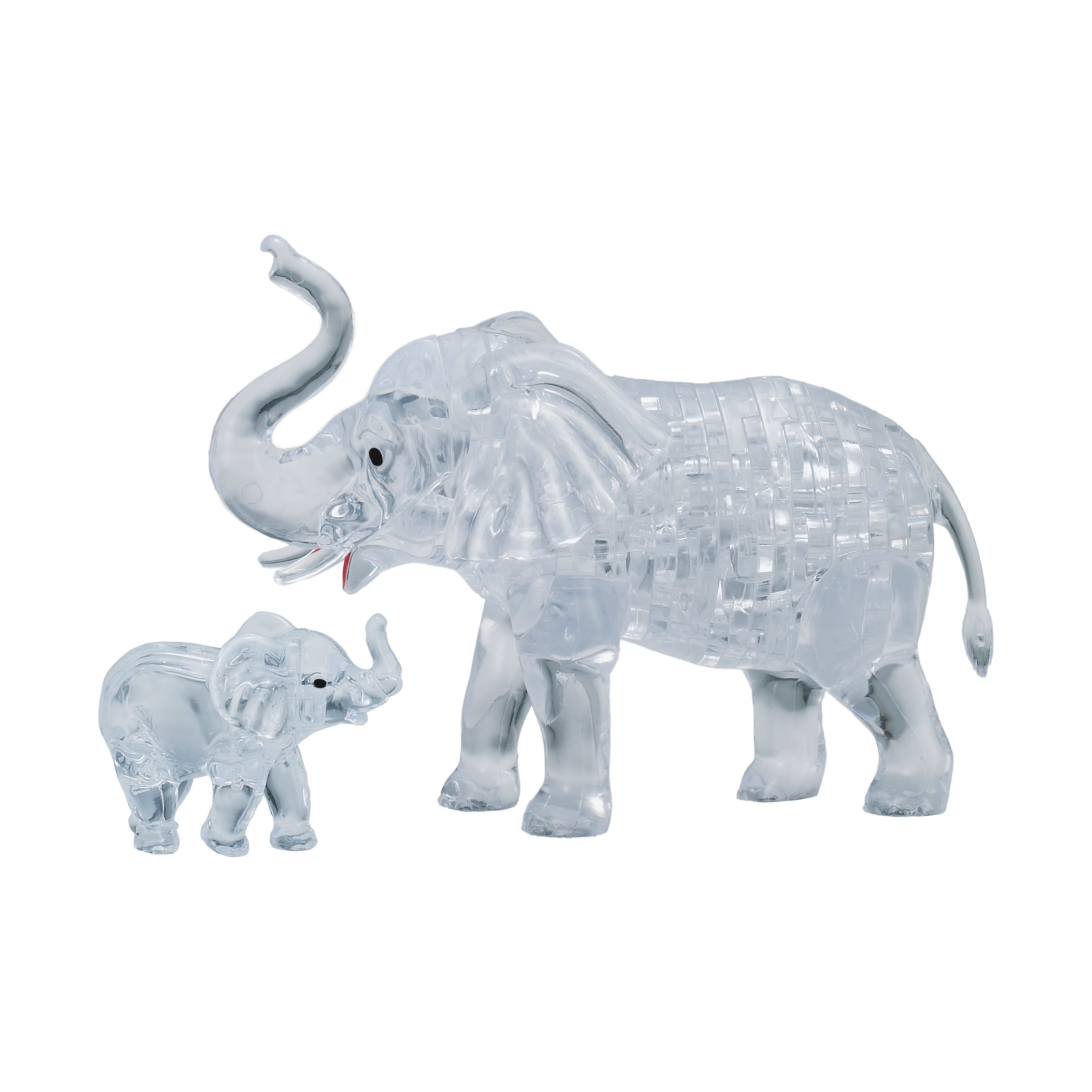 Elephant and Baby Original 3D Crystal Puzzle from BePuzzled, Ages 12 and Up