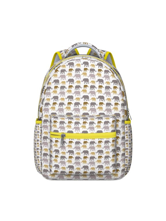 Elephant and Camper Van Print Backpack - Durable Waterproof Bookbag, Lightweight Design, Cute Gift for College
